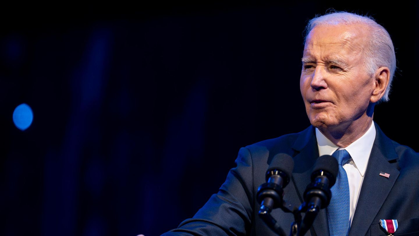 Joe Biden bei einer Rede in Arlington, Virginia. Er begnadigte Anthony Fauci und weitere Gegner Donald Trumps