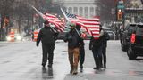 Ohne US-Flaggen geht es nicht. Aber auch wenn bei der Vereidigung von jemand anderem hätte es ein Fahnenmeer in Washington gegeben