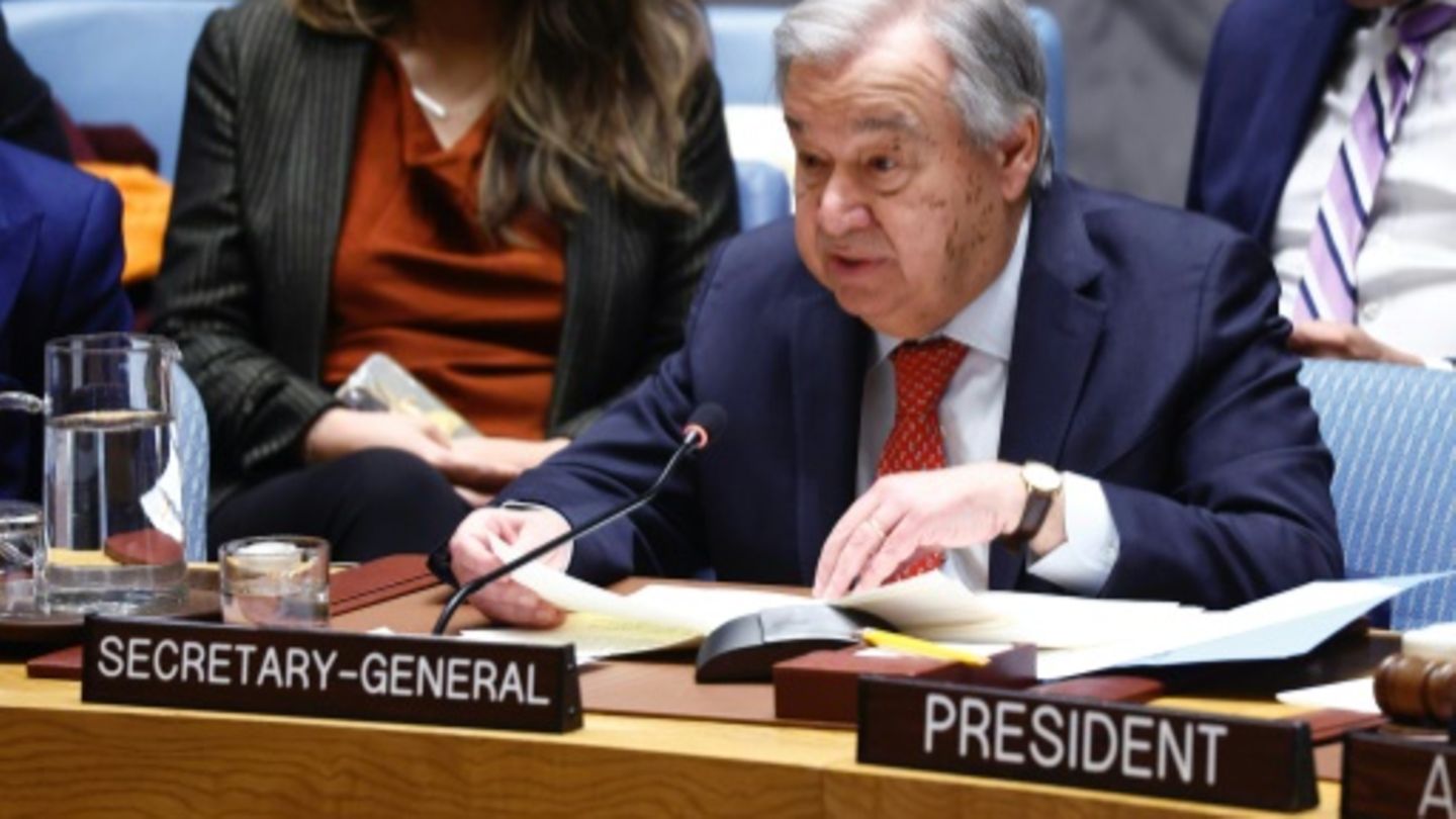Guterres spricht bei Sitzung des UN-Sicherheitsrates