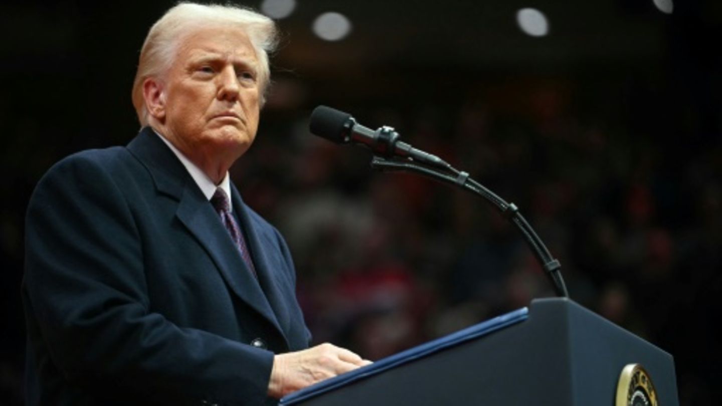 US-Präsident Donald Trump bei seiner Ansprache vor Anhängern am 20. Januar in Washington