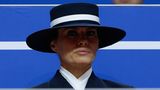 Melania Trump mit Hut bei der Amtseinführung ihres Mannes 2025