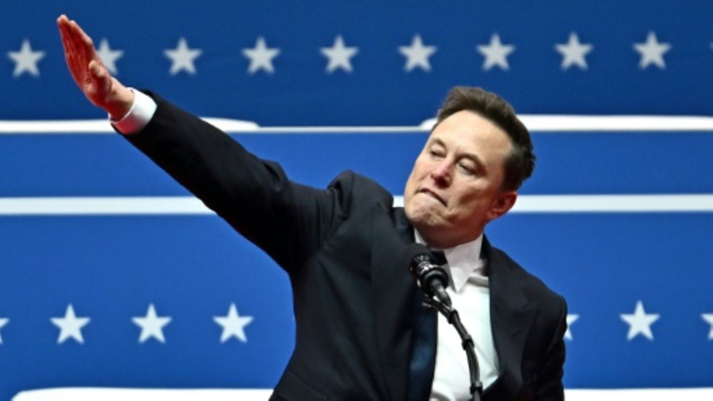 Elon Musk am 20. Januar bei seiner Ansprache vor Anhängern von US-Präsident Donald Trump