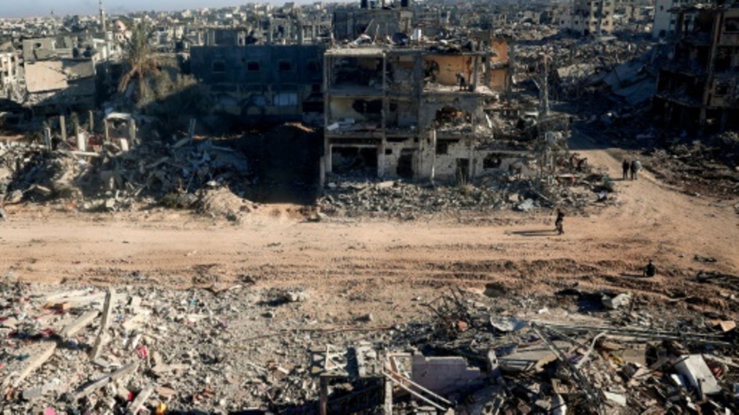 Zerstörte Gebäude in Rafah im südlichen Gazastreifen