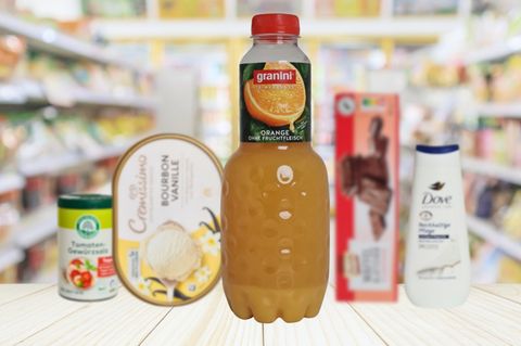 Mogelpackung 2024: Orangensaft, Gewürz und Eiscreme