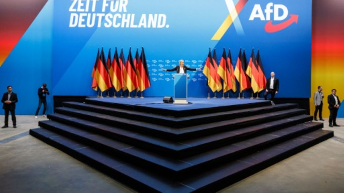 Weidel beim Parteitag in Riesa