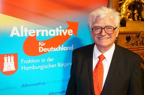 Winfried Stöcker bei einer AfD-Veranstaltung in Hamburg im November 2024