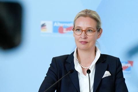 Alice Weidel bei einer Pressekonferenz der AfD