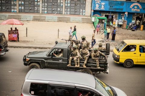 Kongolesische Soldaten in Goma