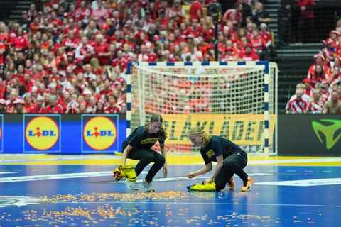 Handball-WM Der Mann streute Papierschnipsel aufs Spielfeld, die im Anschluss beseitigt werden mussten
