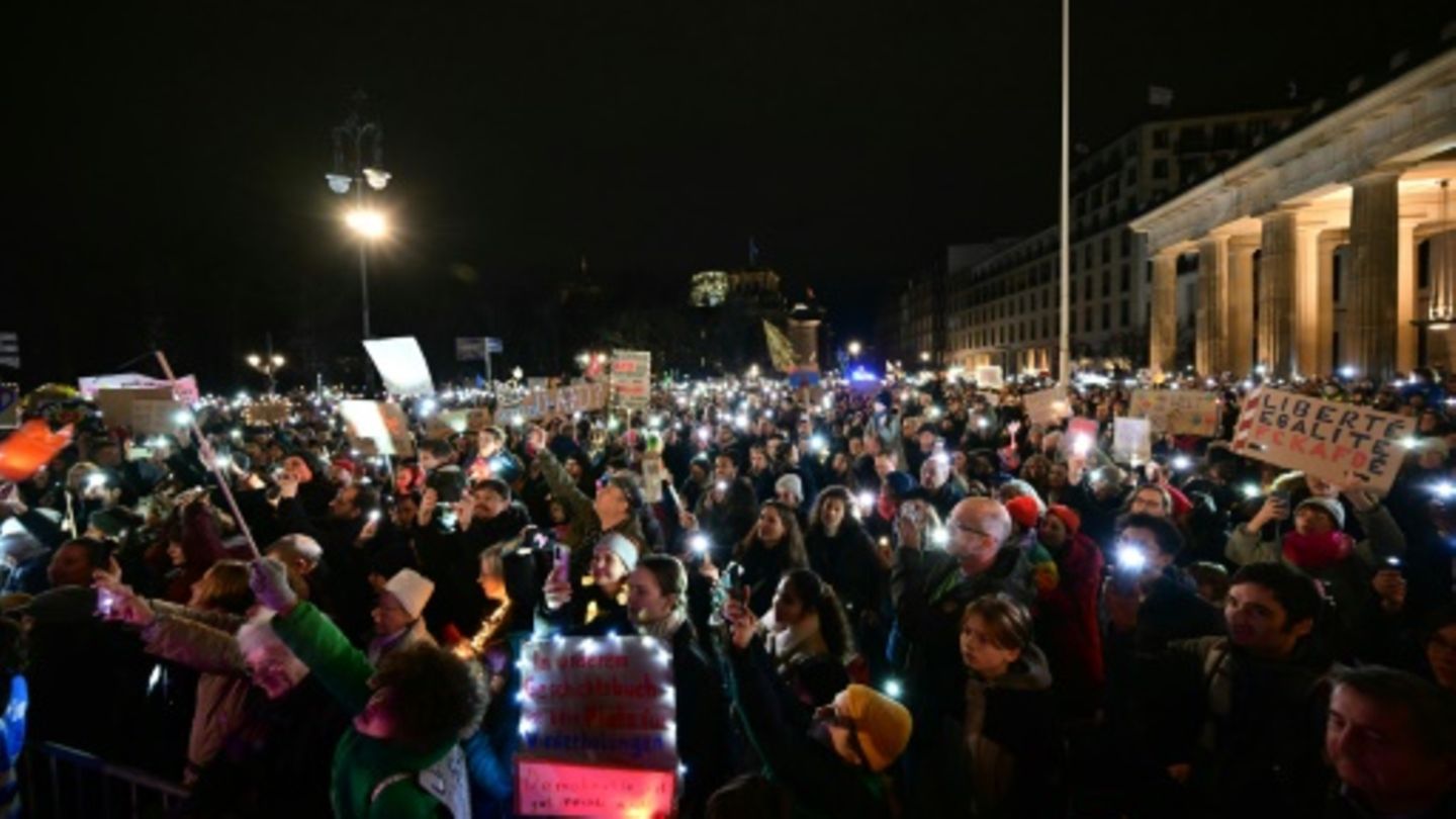 Demonstration am Brandenburger Tor
