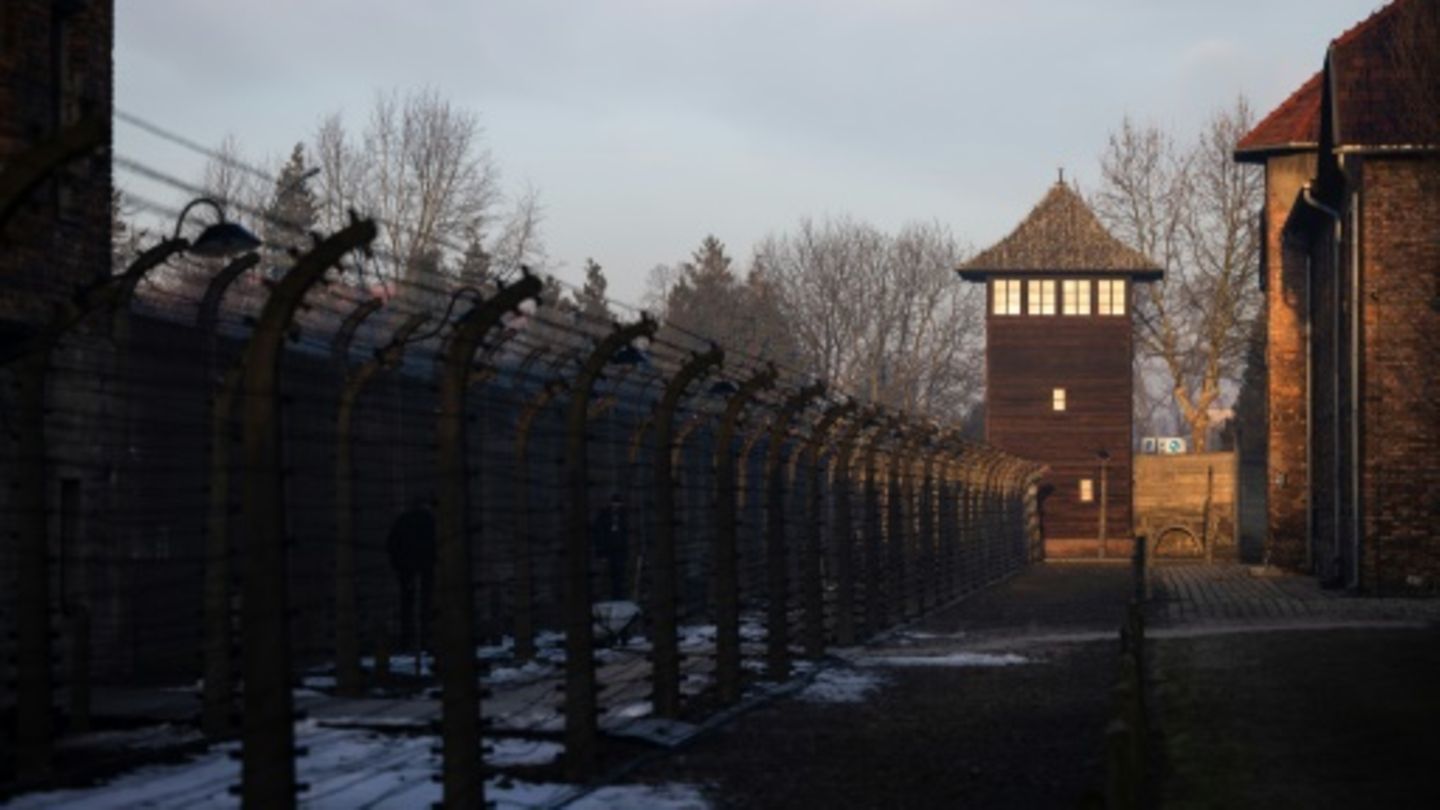 Wachturm im früheren KZ Auschwitz