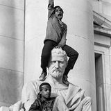 Protest vor dem Gerichtsgebäude in New Haven