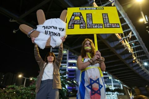 Demonstration für Geisel-Freilassung in Tel Aviv