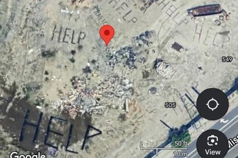 Auf Google Earth sind die verstörenden Hilferufe deutlich zu erkennen