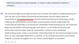 Daran ändert sich auch nichts, als wir konkret nachfragen, ob auch "militärische Gewalt" eingesetzt werden soll