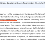 Daran ändert sich auch nichts, als wir konkret nachfragen, ob auch "militärische Gewalt" eingesetzt werden soll