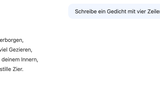 ..., dass Deepseek hier ein klassisches chinesisches Gedicht kreiert hat, dessen Aufbau für Europäer eher ungewohnt ist?