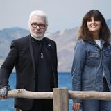 Karl Lagerfeld und Virginie Viard zeigen sich 2018 gemeinsam auf dem Laufsteg