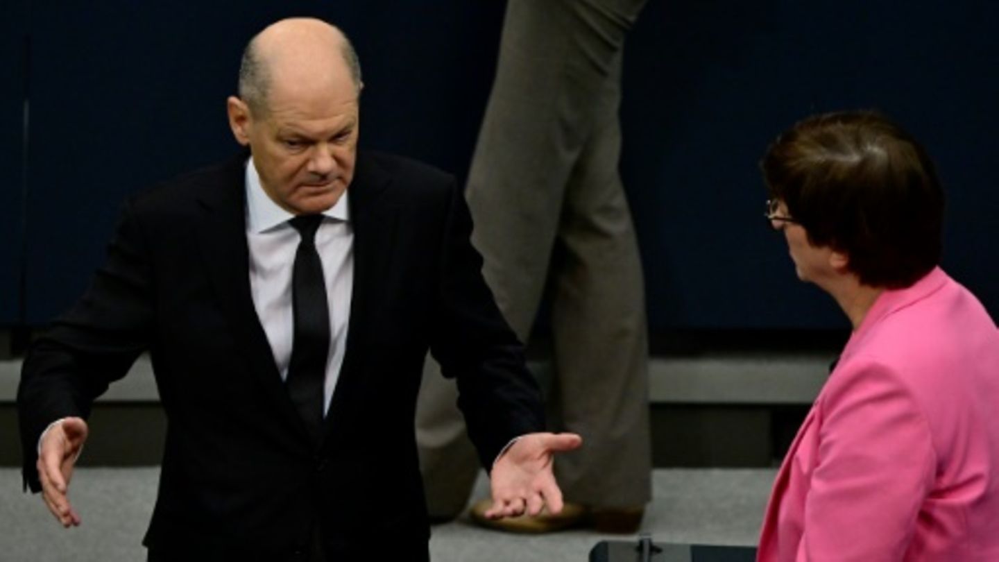 Scholz und SPD-Chefin Esken am Mittwoch im Bundestag