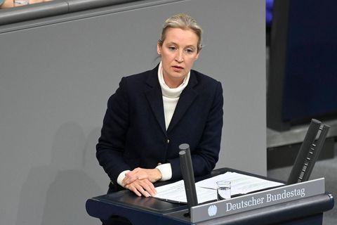 Alice Weidel bei ihrer Rede im Bundestag