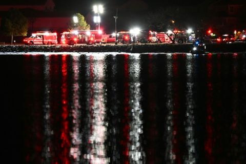 Rettungswagen am Ufer des Potomac