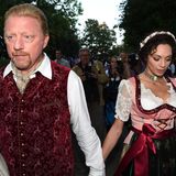 Boris und Lilly Becker kommen auf dem Oktoberfest an. Sie halten sich an den Händen.