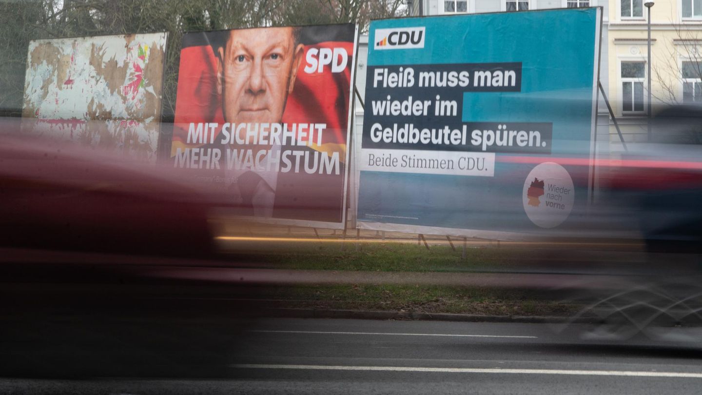 Wahlplakate, Illustration zur Umfrage Rheingold-Institut