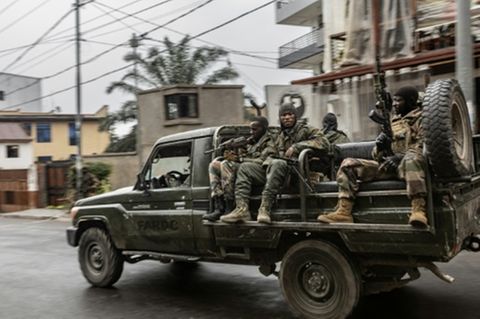 M23-Mitglieder in Goma in der Demokratischen Republik Kongo