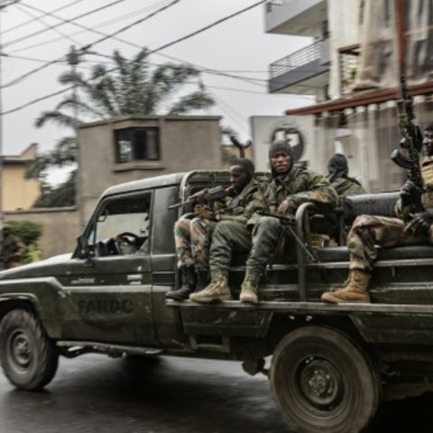 M23-Mitglieder in Goma in der Demokratischen Republik Kongo