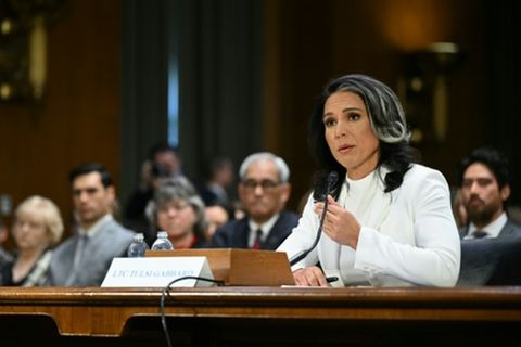 Tulsi Gabbard während ihrer Senatsanhörung