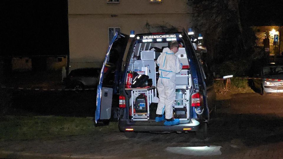 Spurensicherung in Genthin, Sachsen-Anhalt