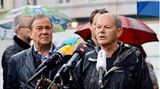Armin Laschet und Olaf Scholz besuchen die Flutregion in NRW