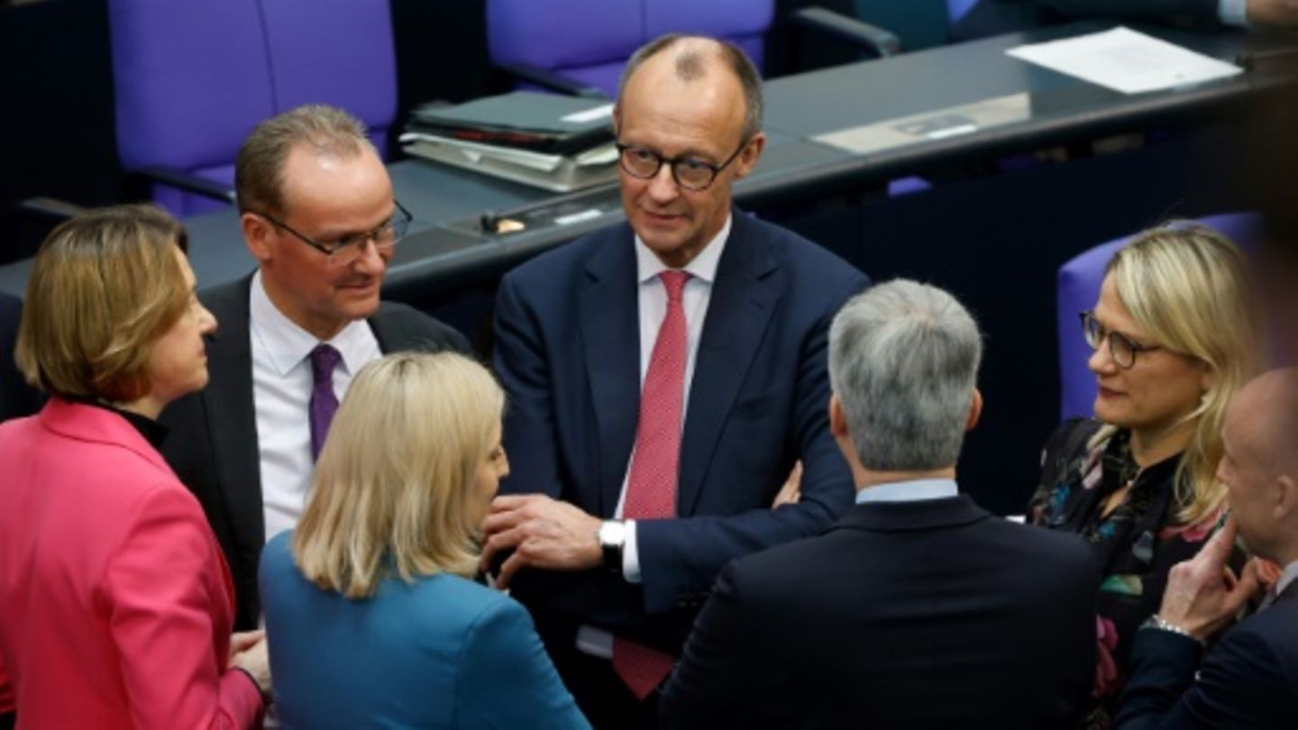 Unions-Fraktionschef Merz im Bundestag