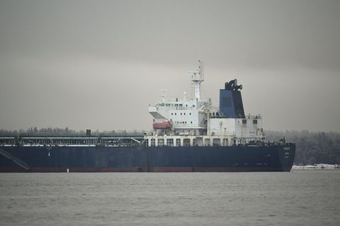 Öltankschiff in der Ostsee