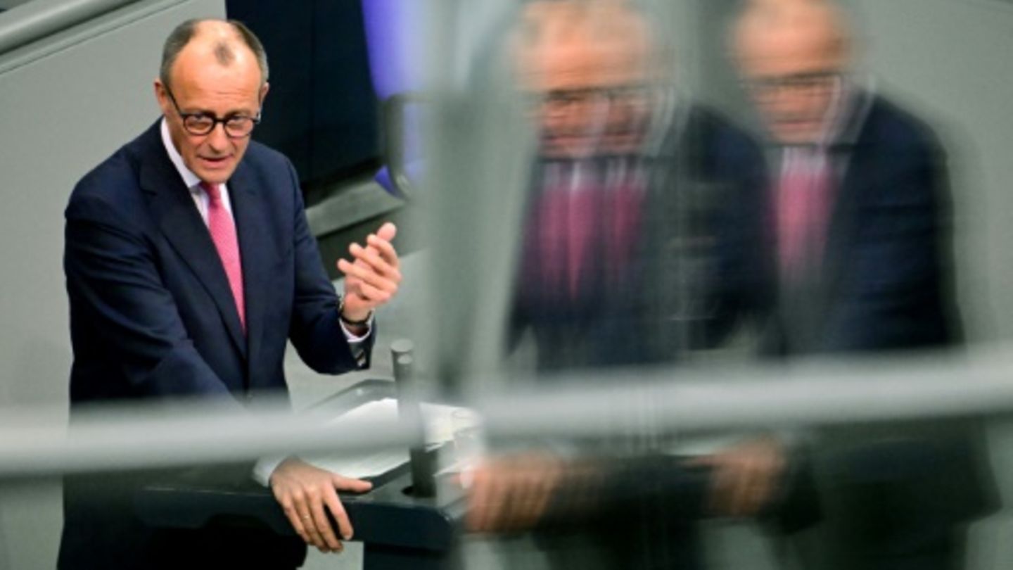 Unionsfraktionschef Merz im Bundestag