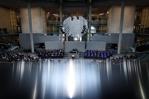 Der Plenarsaal im Bundestag