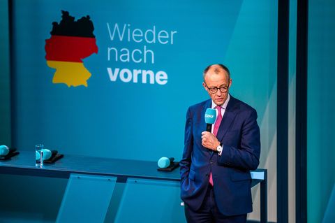 CDU-Kanzlerkandidat Friedrich Merz in Erfurt
