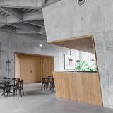 Das Café im Foyer des Spore-Hauses