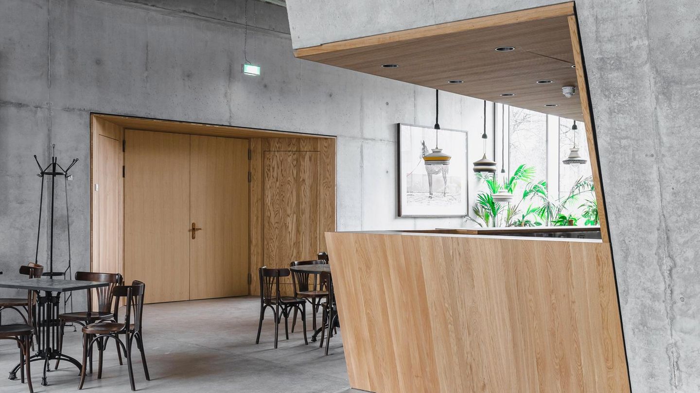Das Café im Foyer des Spore-Hauses