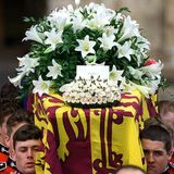 Der Sarg von Prinzessin Dianabei ihrer Trauerfeier im September 1997