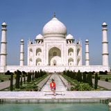 Lady Diana vor dem Taj Mahal in Indien