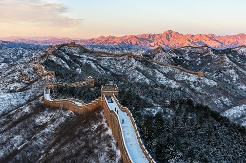 China: Die chinesische Mauer im Winter
