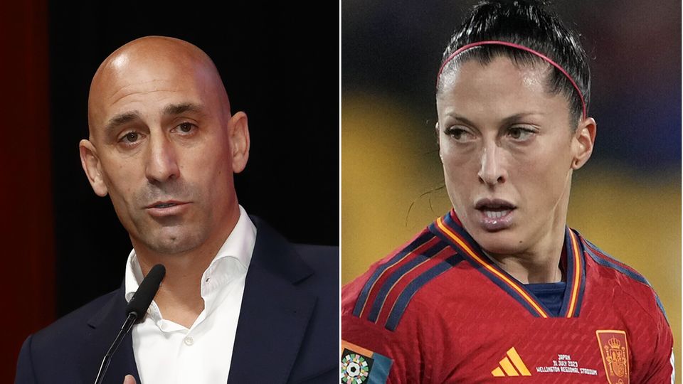 Der ehemalige spanische Fußballverbandspräsident Luis Rubiales und die Spielerin Jenni Hermoso