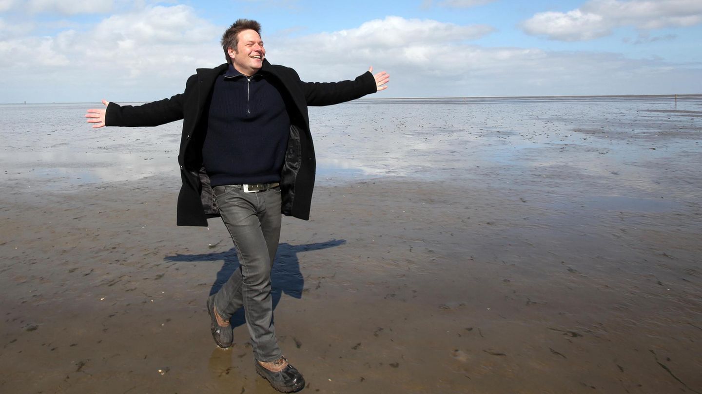 Robert Habeck am Wattenmeer