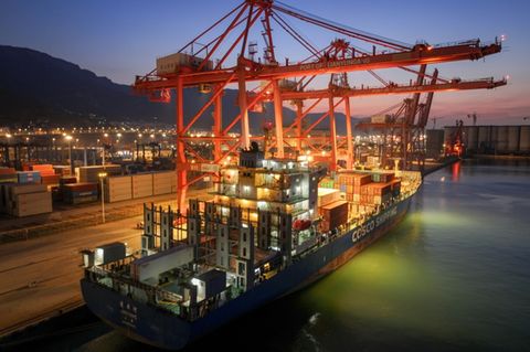 Hafen im chinesischen Lianyungang