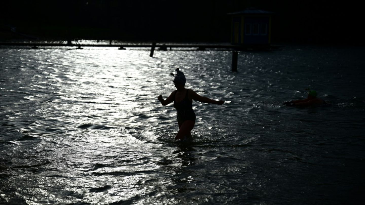 Neujahrs-Schwimmen in See in Berlin