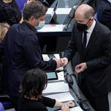 Robert Habeck mit Olaf Scholz