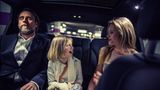 Auf dem Weg zur Premiere ihres Films "24 Wochen": Bjarne Mädel, die Kinderdarstellerin Emilia Pieske und Julia Jentsch (v. l.)