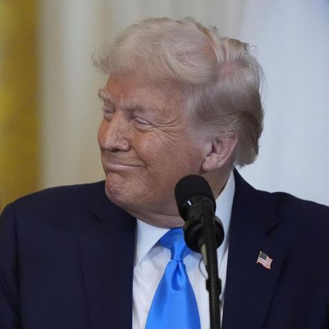 US-Präsident Donald Trump während einer Pressekonferenz mit dem israelisches MInisterpräsident Netanjahu