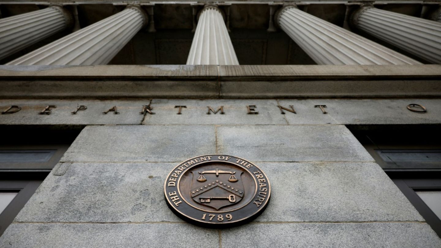 Fassade des Finanzministeriums in Washington
